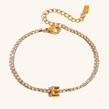Avaria Bubble Letter Tennis Bracelet 7