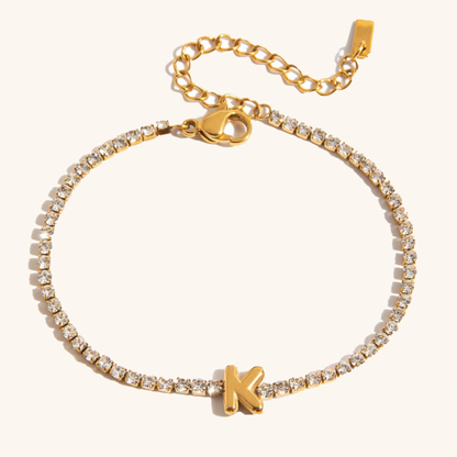 Avaria Bubble Letter Tennis Bracelet 9