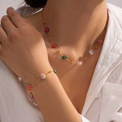 Azalea Floral Gold Bracelet 2