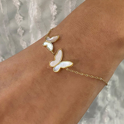 Blaire Butterfly Pearl Bracelet 1