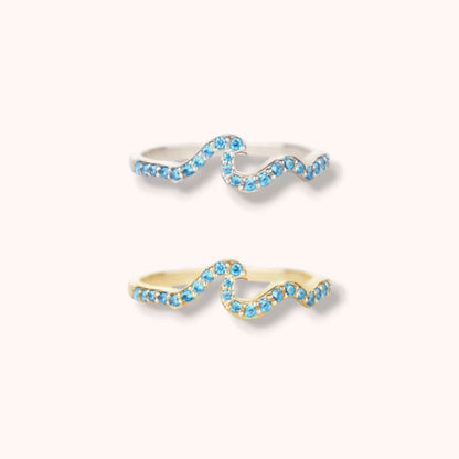 Blue Wave 925 Sterling Silver Ring