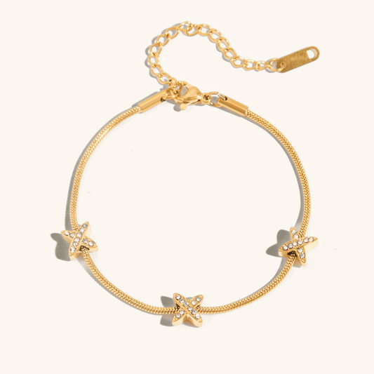 Brienne Diamond Cross Herringbone Bracelet 0