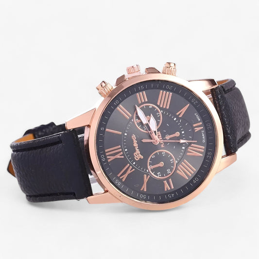 Camille Womens Waterproof Leather Strap Watch 42mm