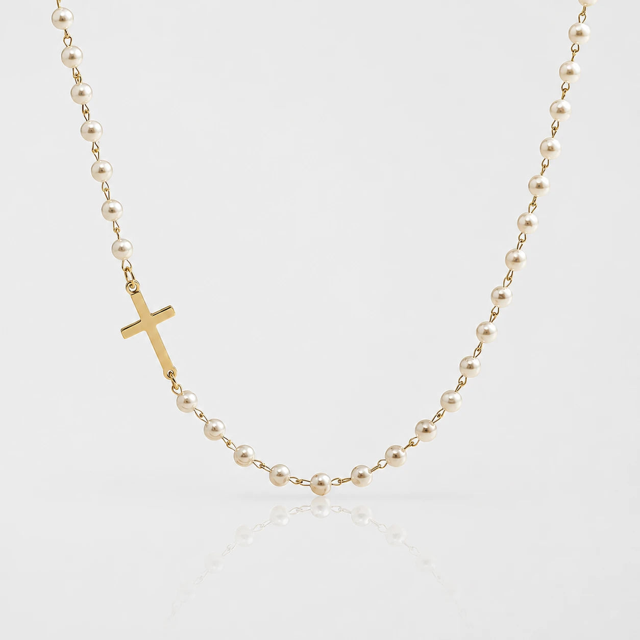 Pearl Cross Necklace