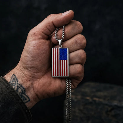 US Flag Necklace