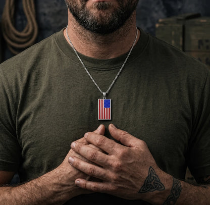 US Flag Necklace