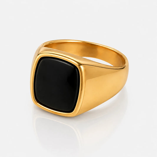 Onyx Gold Ring