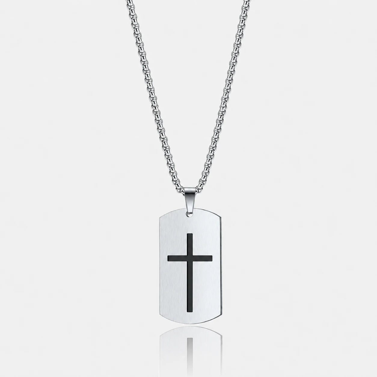 Cross Plate Necklace