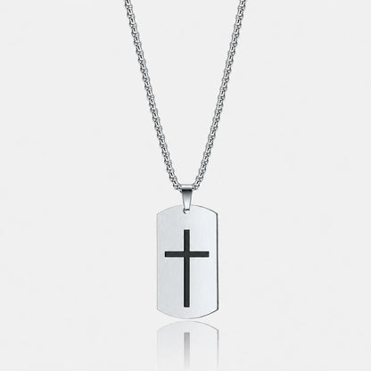 Cross Plate Necklace