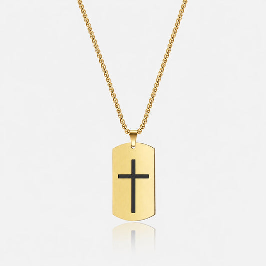 Cross Plate Necklace