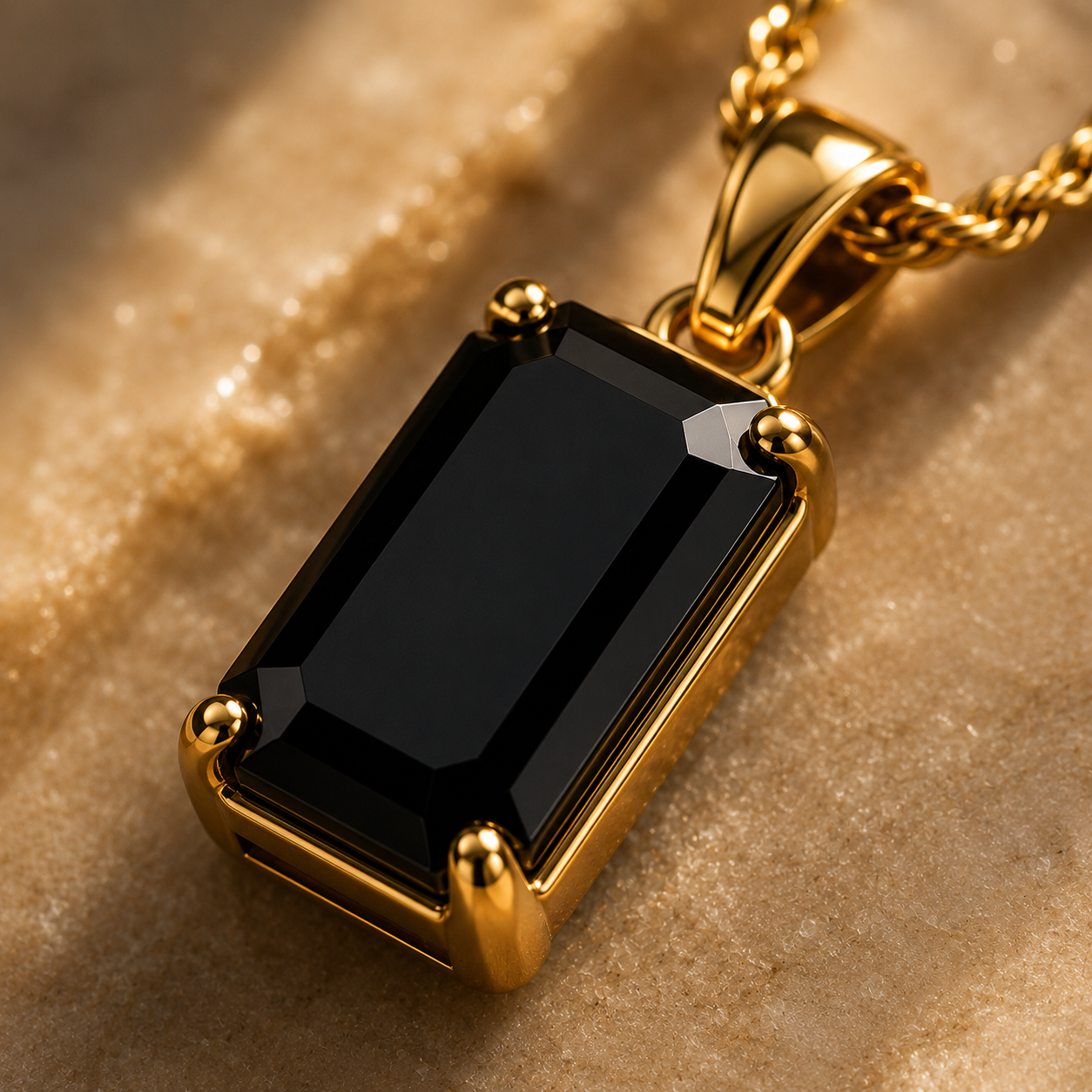 Obsidian Drop Pendant