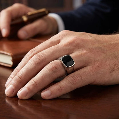 Black Stone Ring