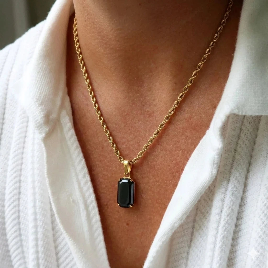 Obsidian Drop Pendant