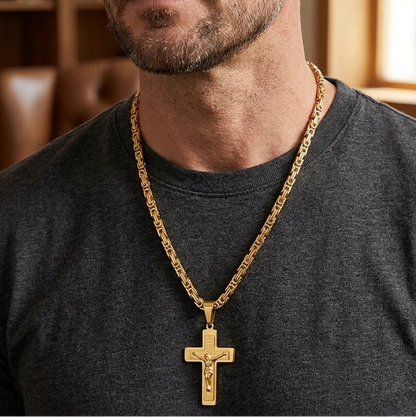 Sanctus Steel Cross Chain