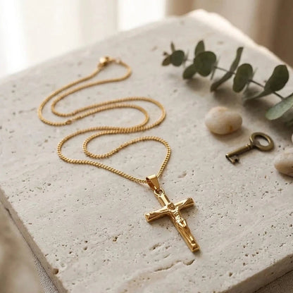 Gold Crucifix Necklace