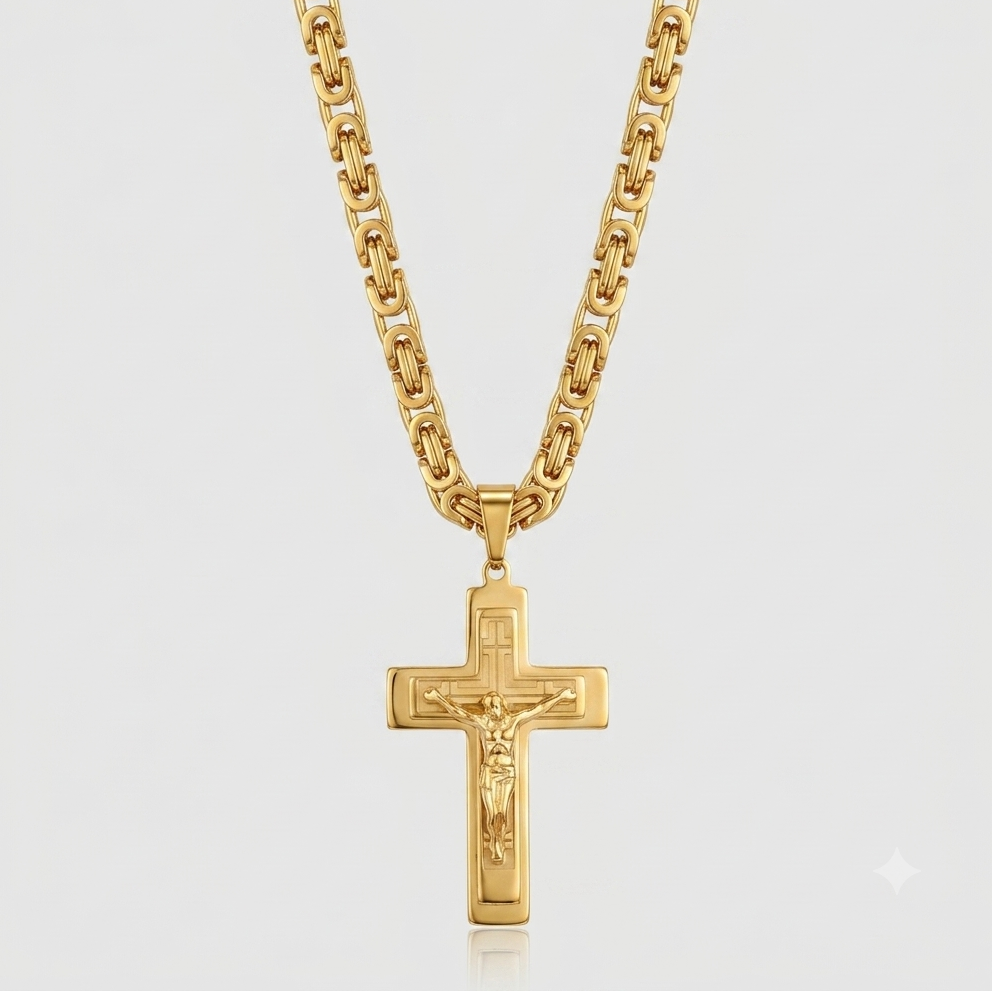 Sanctus Steel Cross Chain