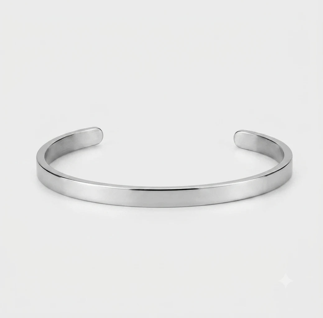 Silver Band Cuff Bracelet