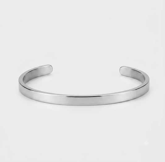 Silver Band Cuff Bracelet