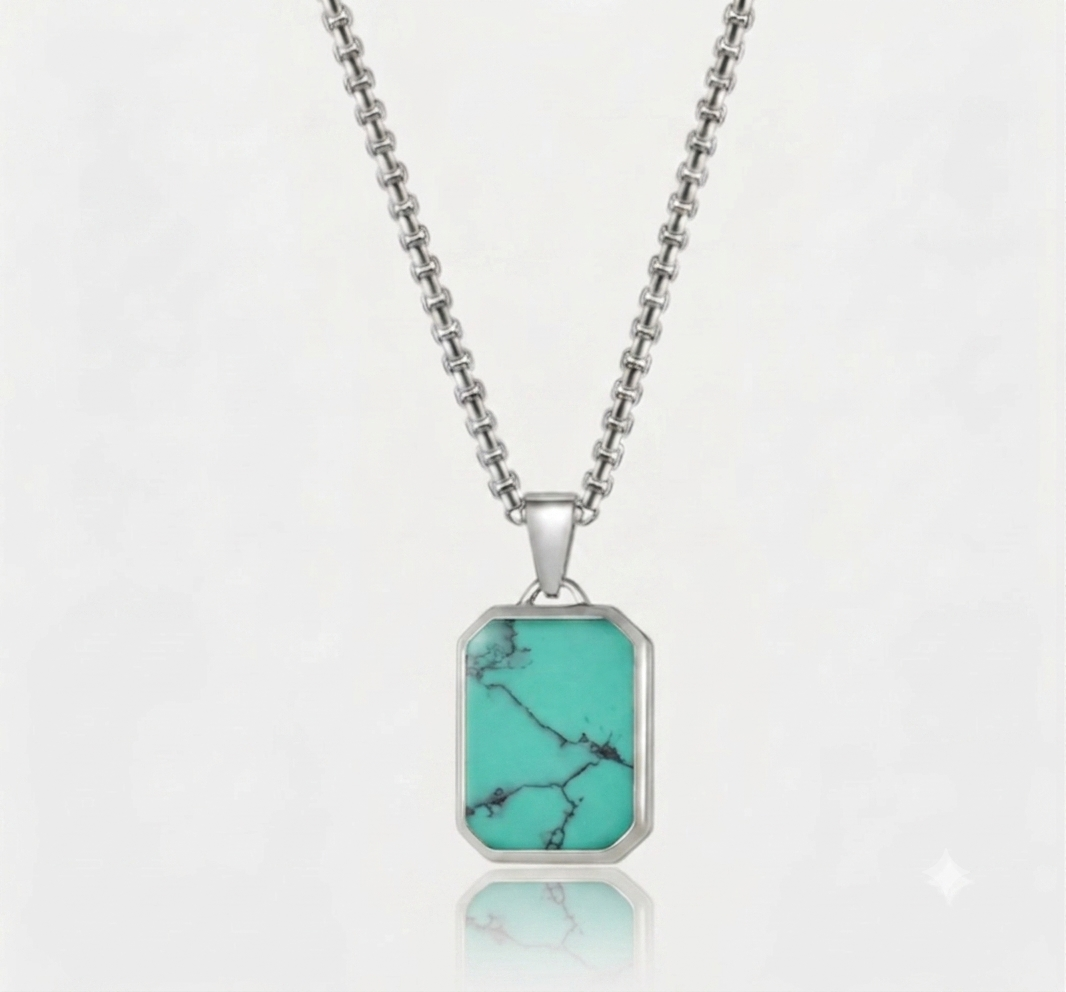 Aqua Pendant Necklace