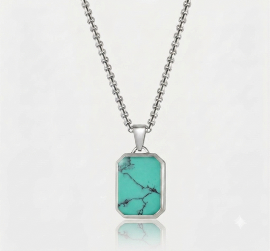Aqua Pendant Necklace
