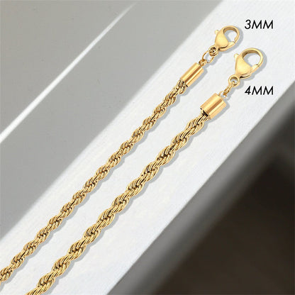 Gigi Rope Chain Gold Bracelet 3