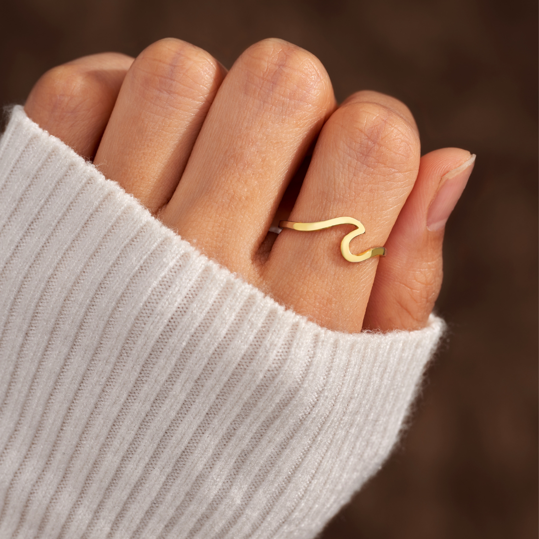 Gold Wave Ring 2