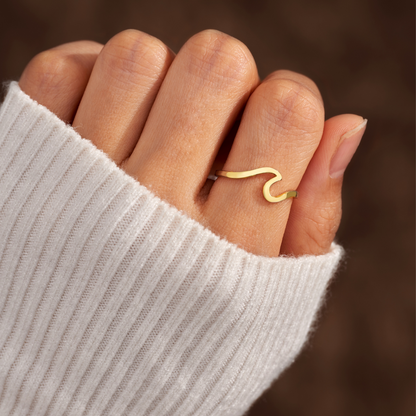 Gold Wave Ring 2