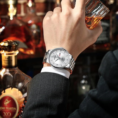 Men’s Stainless Steel Sport Quartz Watch