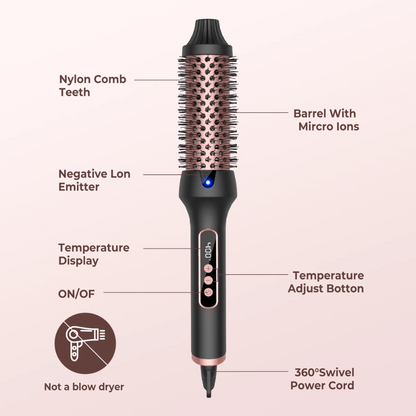 Heated Styling Brush 3-in-1 Ionic Hair Curler