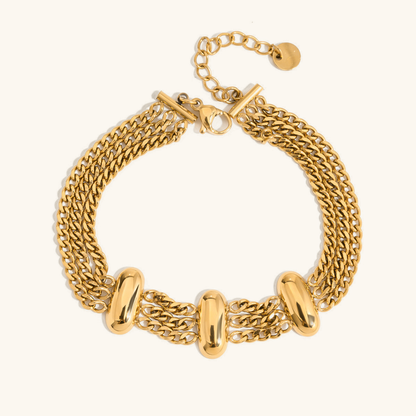 Kathleen Layered Chain Gold Bracelet 0