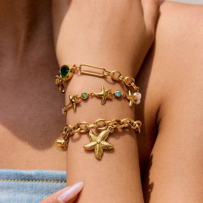 Kristine Golden Starfish Bracelet 1