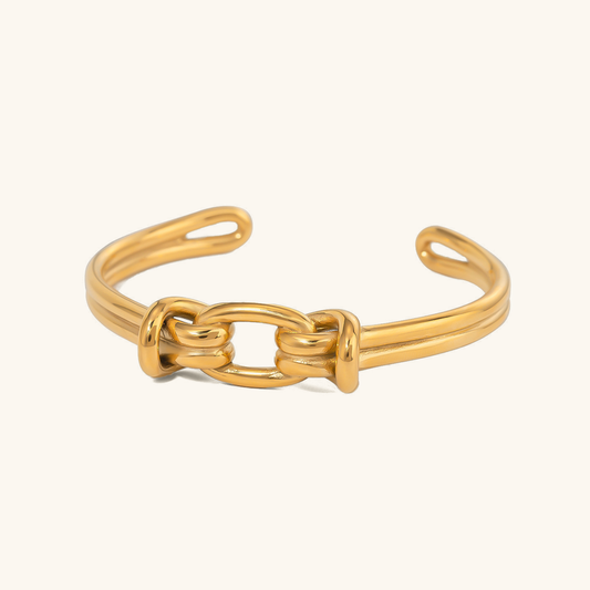 Luce Gold Knot Bangle 0