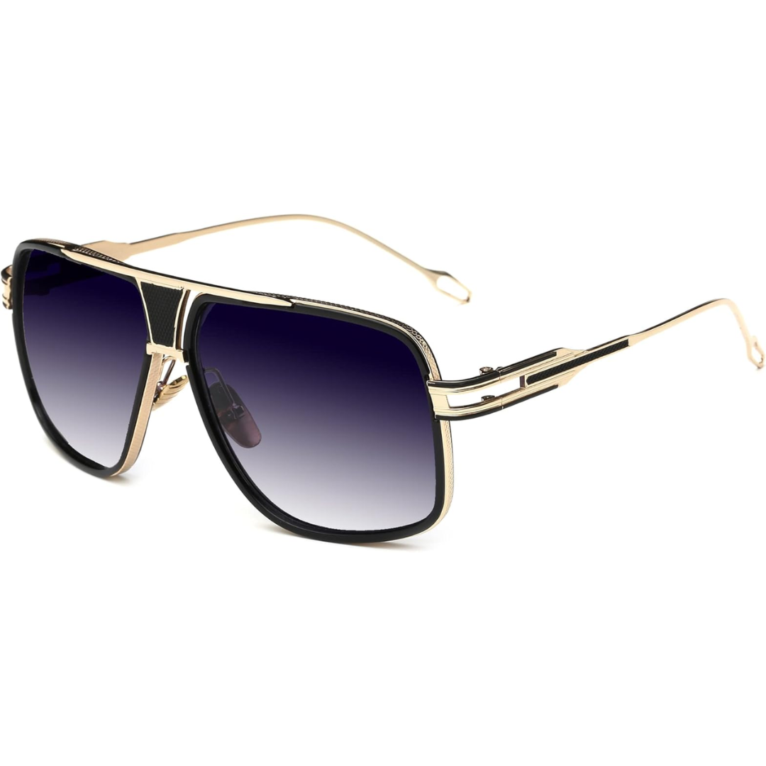 Men’s Aviator Sunglasses with Alloy Frame and UV Protection