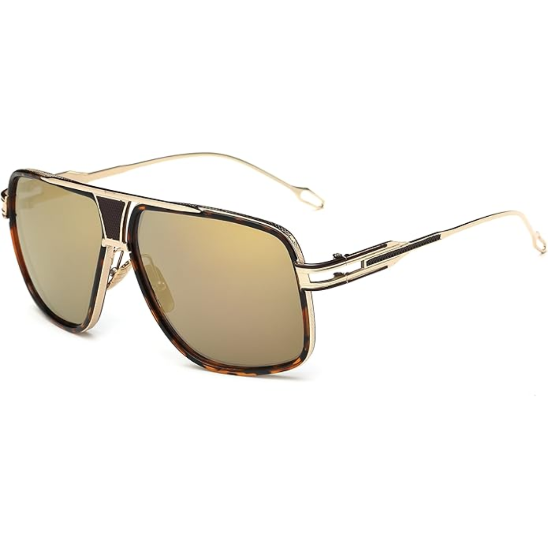 Men’s Aviator Sunglasses with Alloy Frame and UV Protection