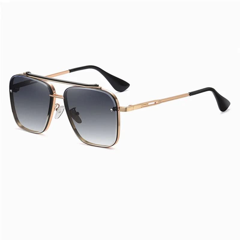 Men’s Gradient Lens Sunglasses with Large Metal Frame