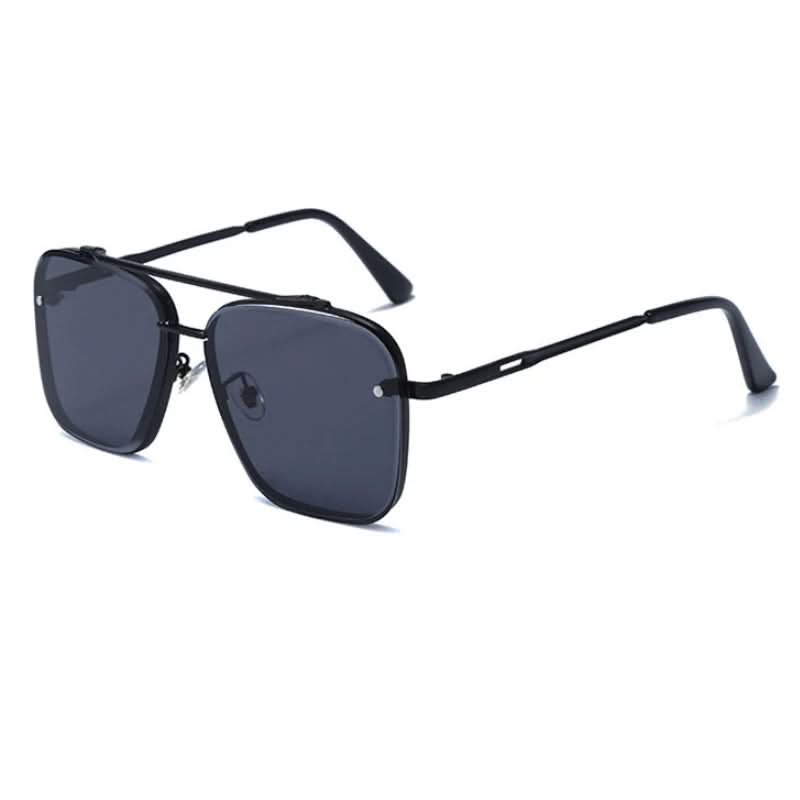 Men’s Gradient Lens Sunglasses with Large Metal Frame
