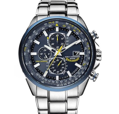 Men’s Stainless Steel Chronograph Watch with Calendar