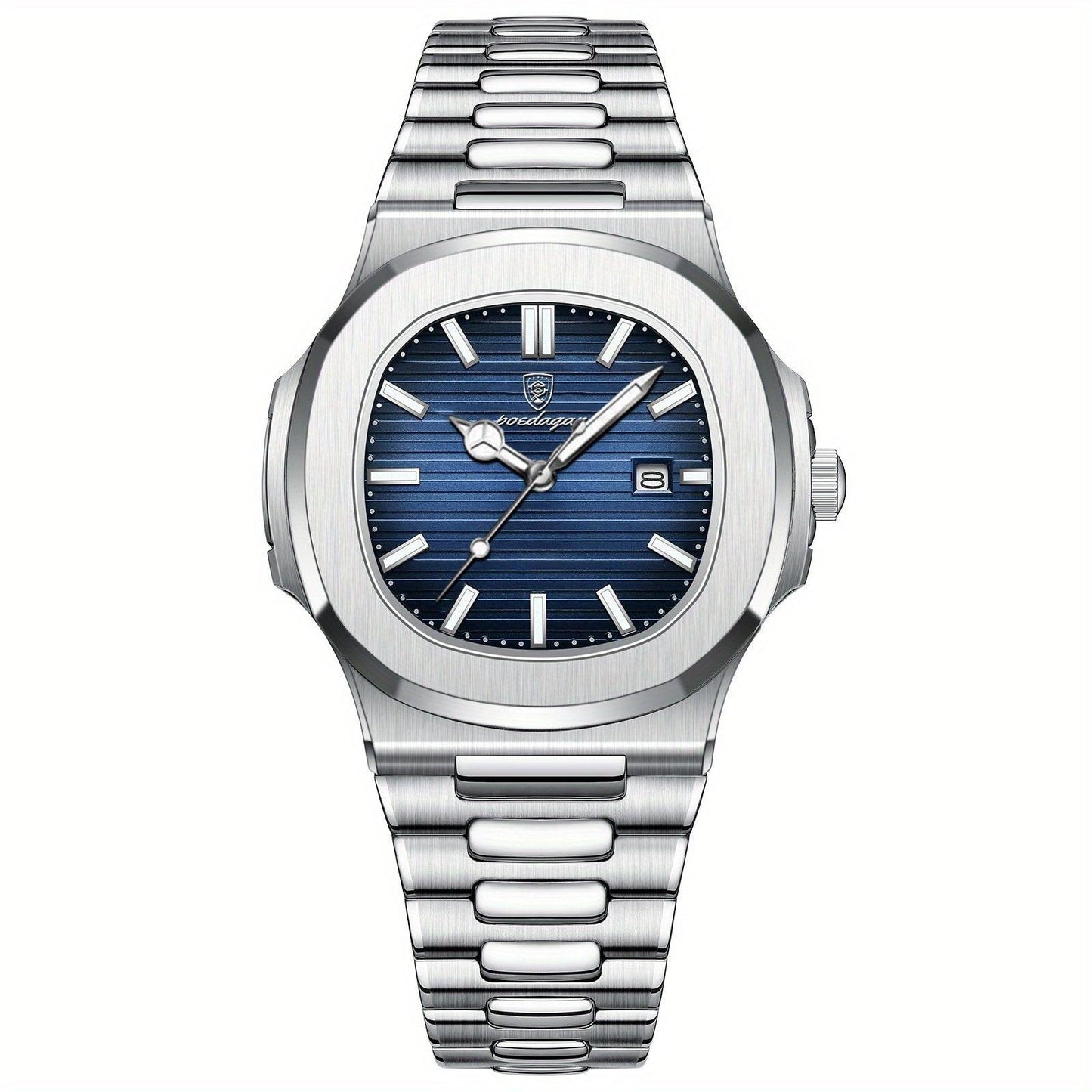 Men’s Stainless Steel Quartz Wristwatch with Date