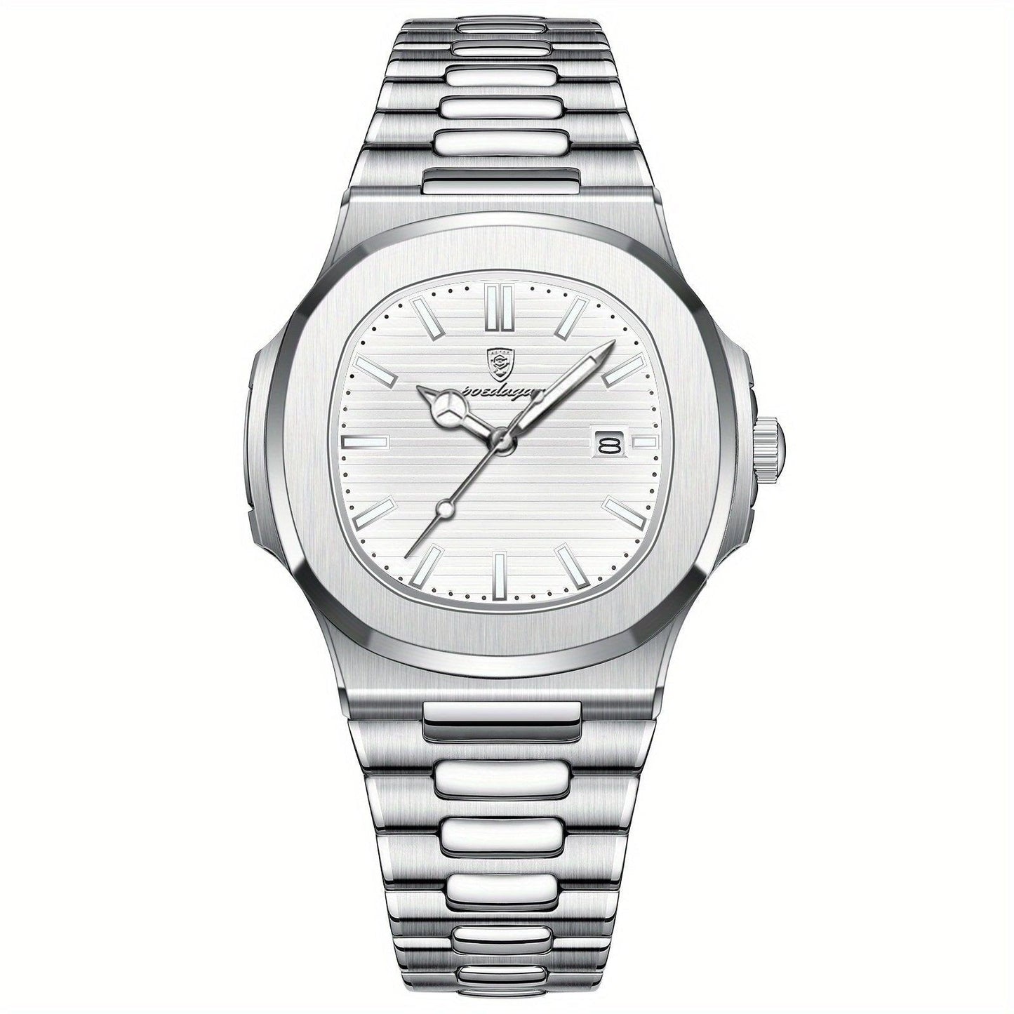 Men’s Stainless Steel Quartz Wristwatch with Date