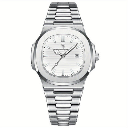 Men’s Stainless Steel Quartz Wristwatch with Date
