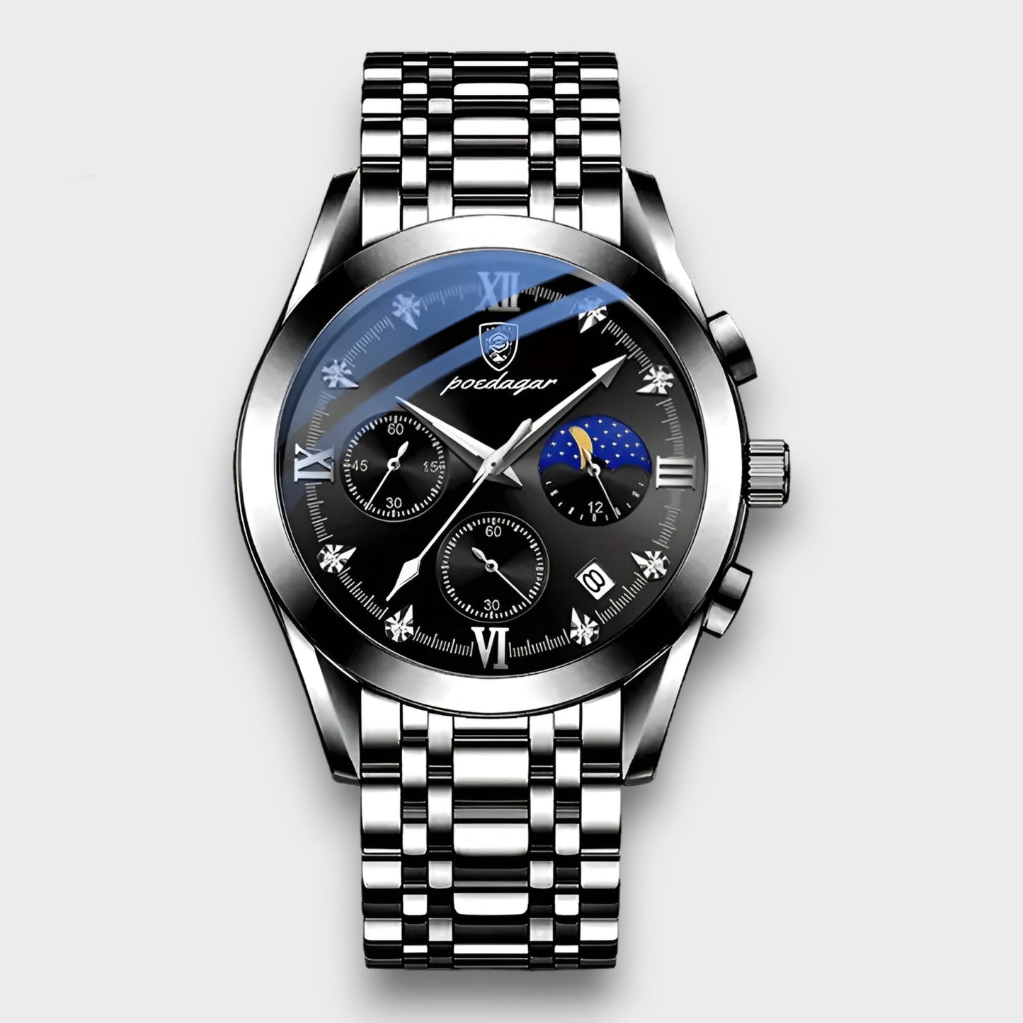 Men’s Stainless Steel Swiss Quartz Watch