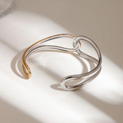 Noria Two Tone Gold Bangle 3