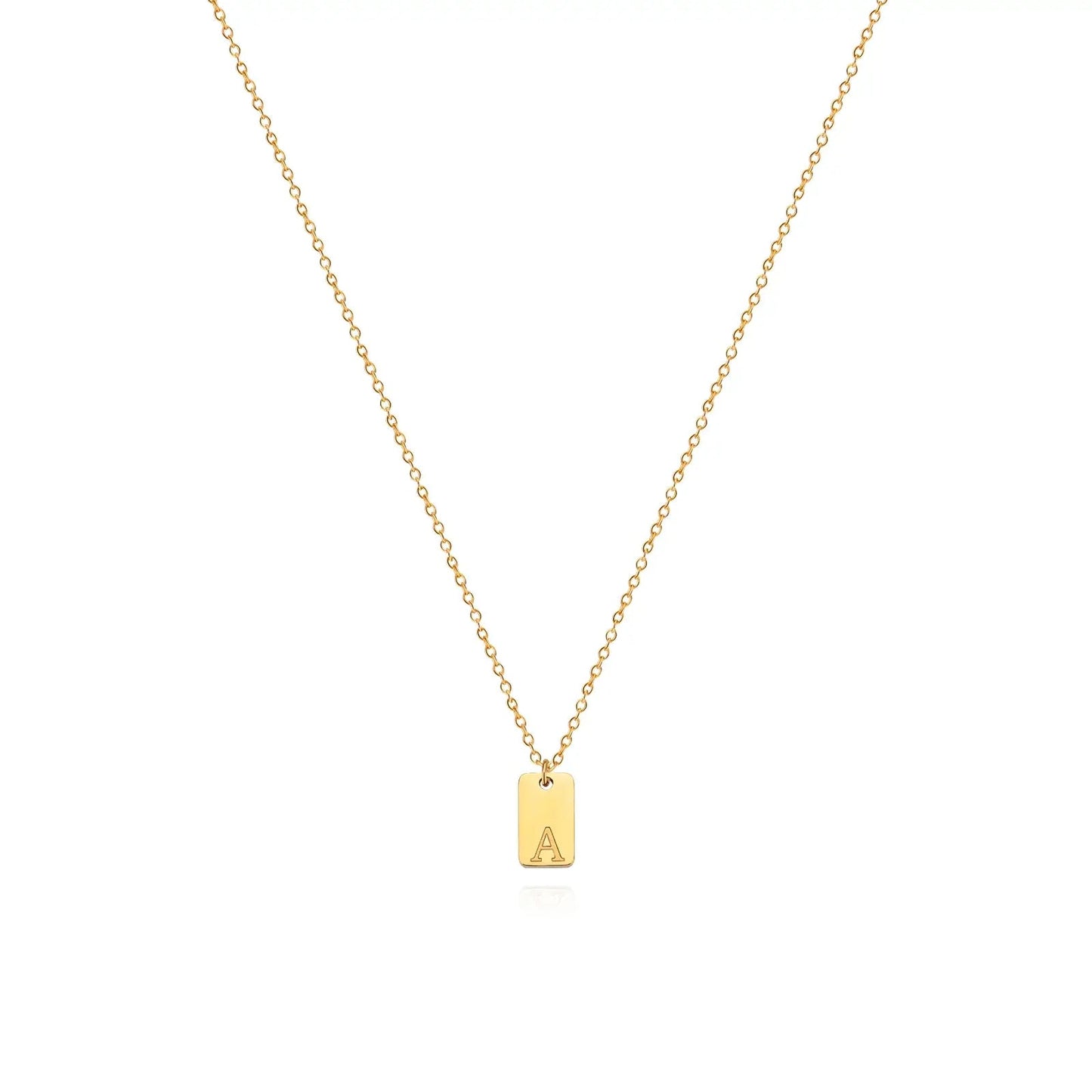 Plate Letter Necklace