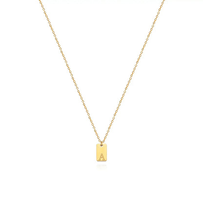 Plate Letter Necklace