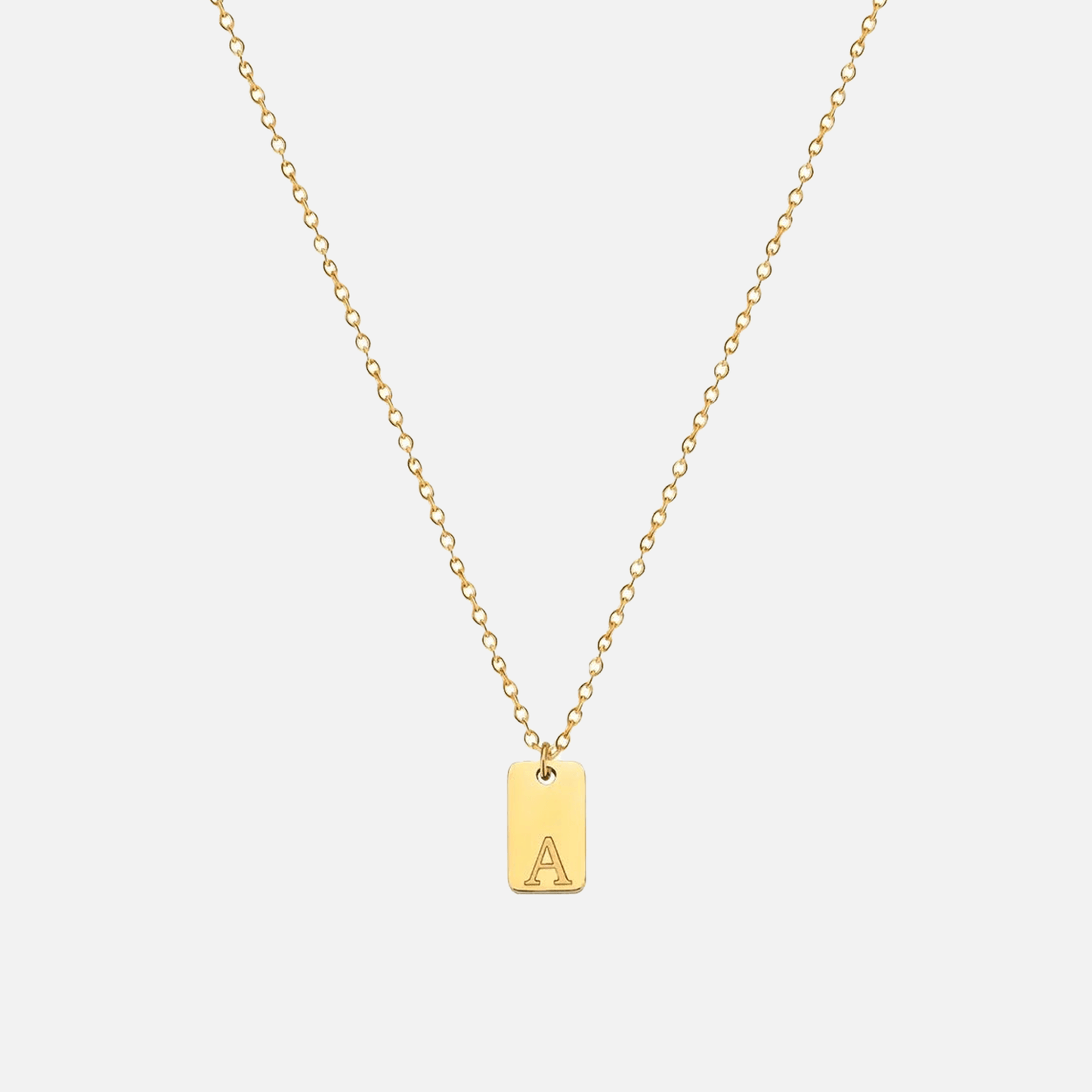 Plate Letter Necklace