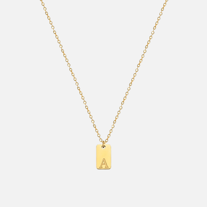 Plate Letter Necklace