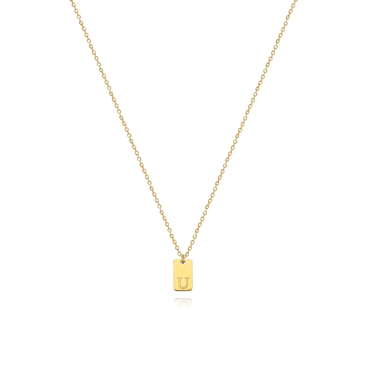 Plate Letter Necklace