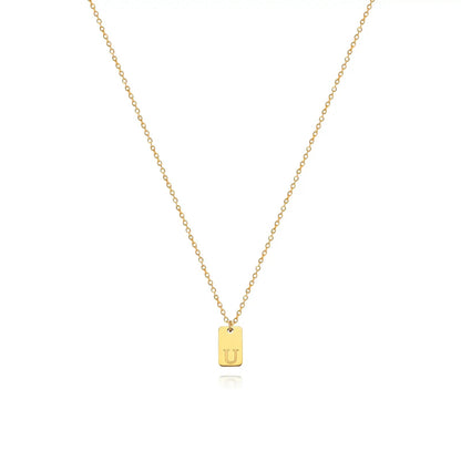Plate Letter Necklace