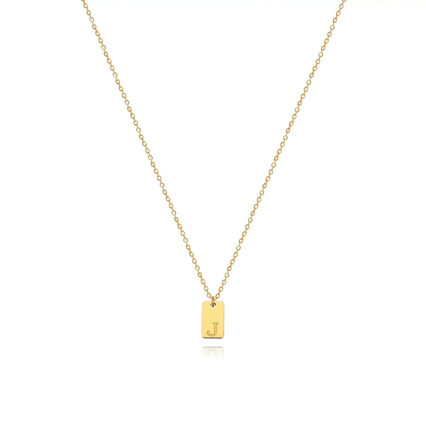 Plate Letter Necklace