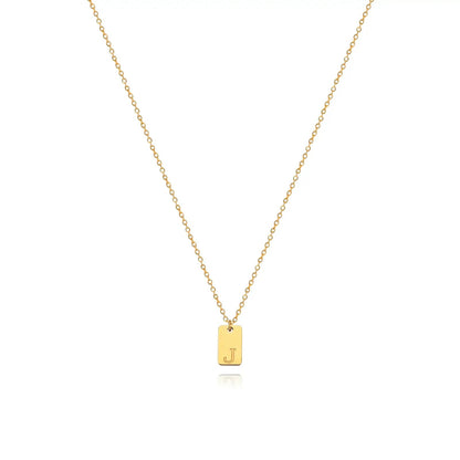 Plate Letter Necklace